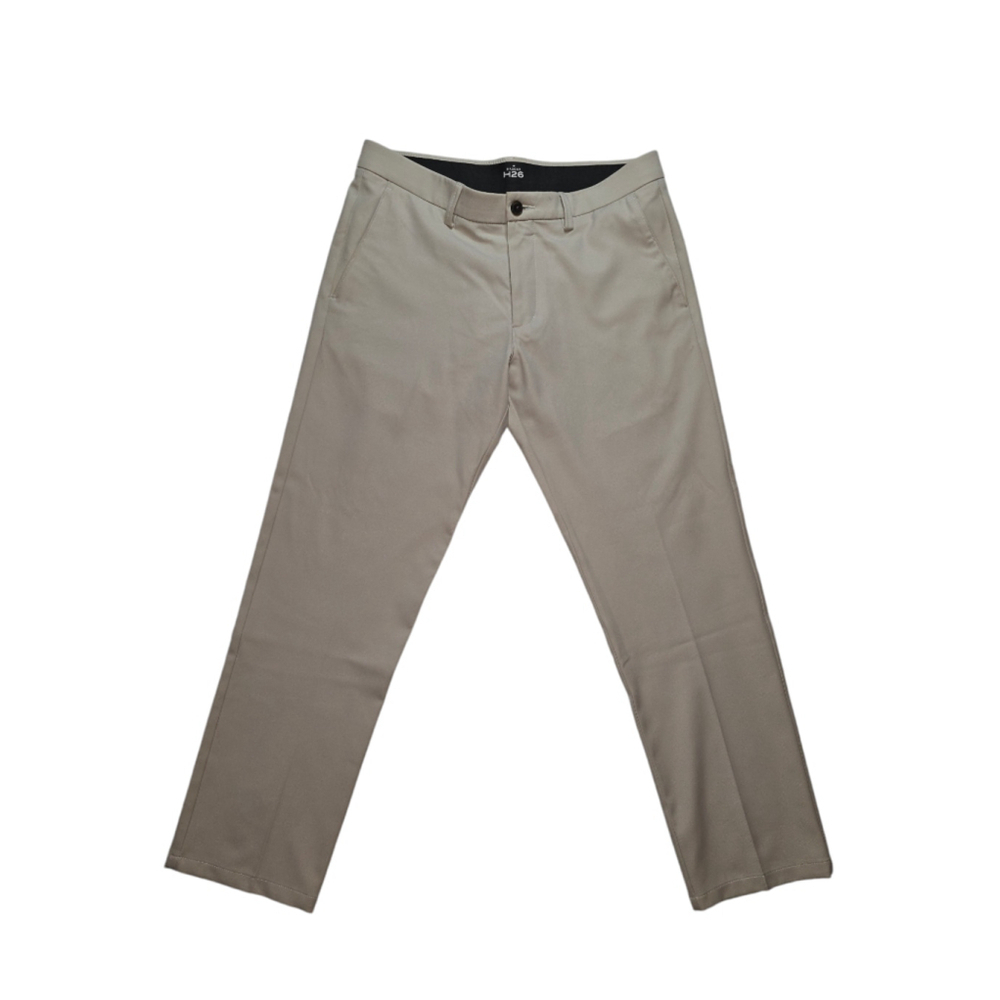 Haggar H26 Mens Premium Stretch Classic Fit Dress Pants No Iron 34X30 Khaki Beig